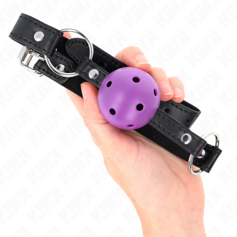 KINK – Hohlharter lila Kugel 4,5 cm Knebel 63,5 x 2 cm