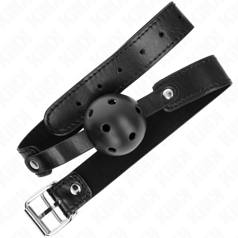 KINK – Schwarzer atmungsaktiver Ball 4,5 cm Knebel 65 x 2,5 cm