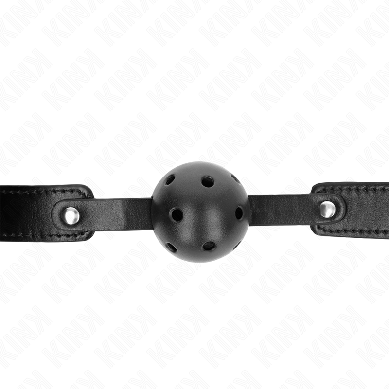 KINK – Schwarzer atmungsaktiver Ball 4,5 cm Knebel 65 x 2,5 cm