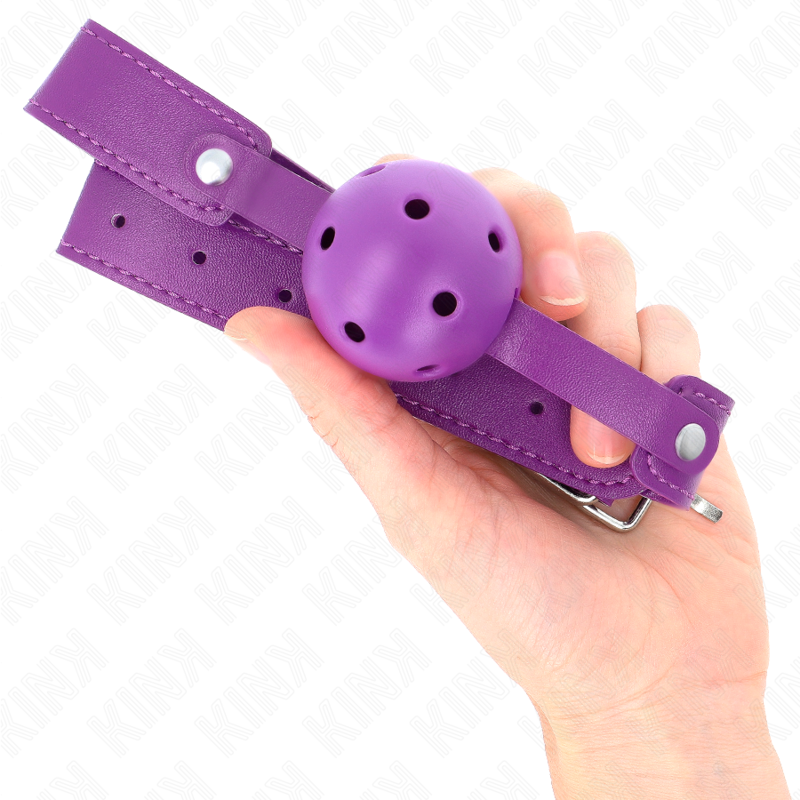 KINK – Lila atmungsaktiver Ball 4,5 cm Gag 65 x 2,5 cm