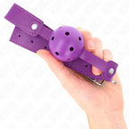KINK – Lila atmungsaktiver Ball 4,5 cm Gag 65 x 2,5 cm