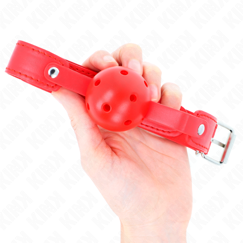 KINK – Roter atmungsaktiver Ball 4,5 cm Knebel 65 x 2,5 cm