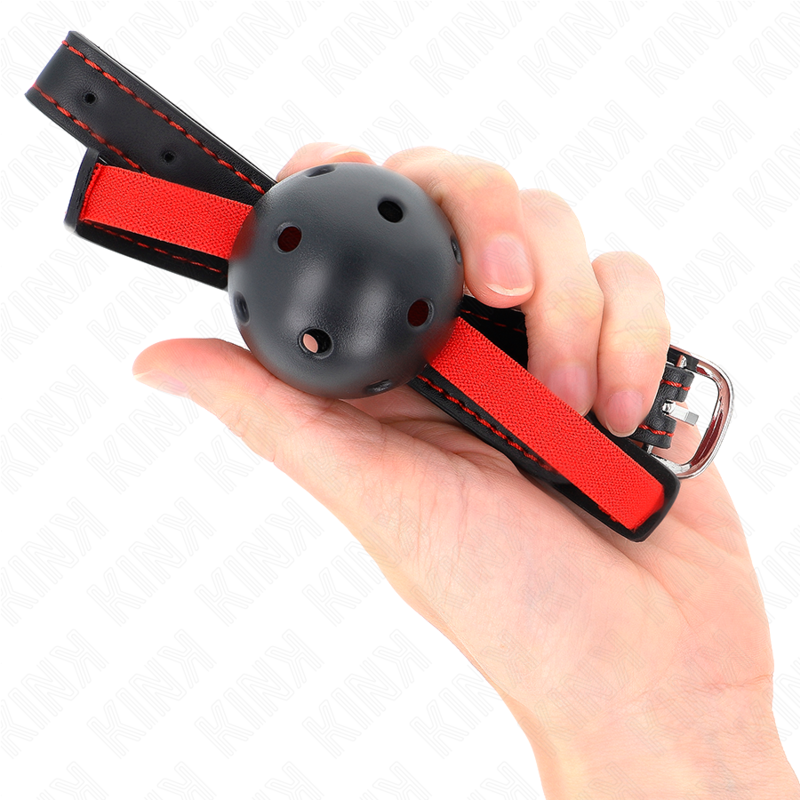 KINK – Hohlharter Mund 4,5 cm Knebel mit elastischem Gürtel 56 x 1,5 cm