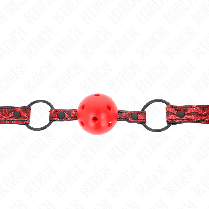 KINK – Rautenmuster Ball 4,5 cm Gag Modell 1 64,5 cm verstellbar 42–60 cm
