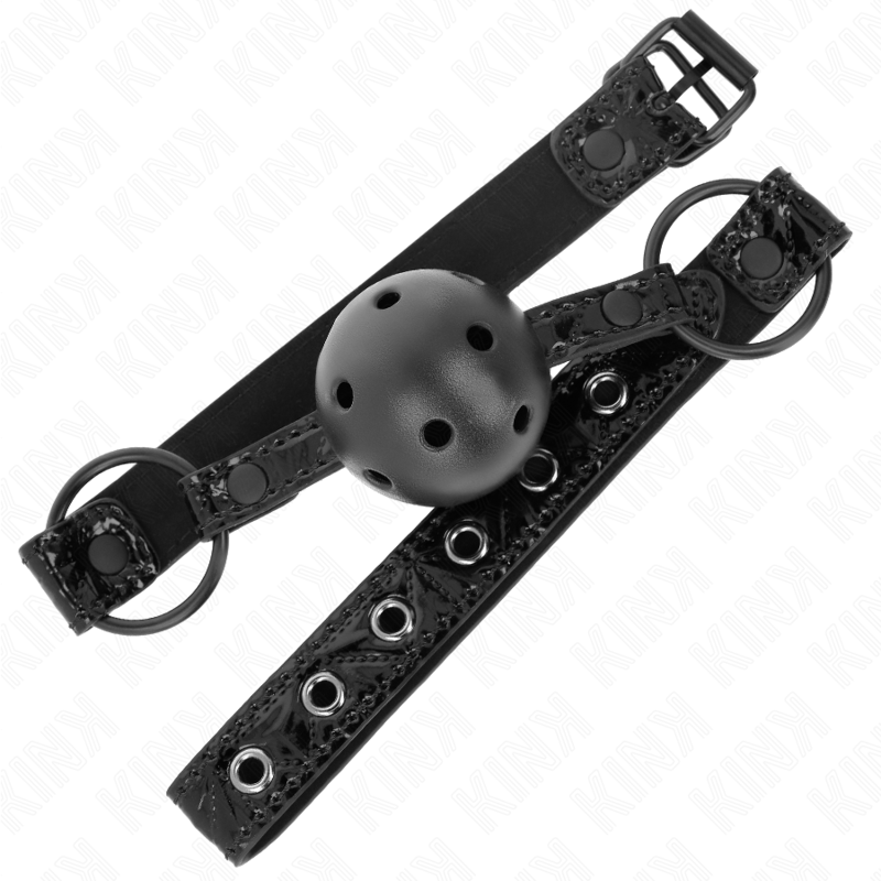 KINK – Rautenmuster Ball 4,5 cm Gag Modell 3 64,5 cm verstellbar 42–60 cm