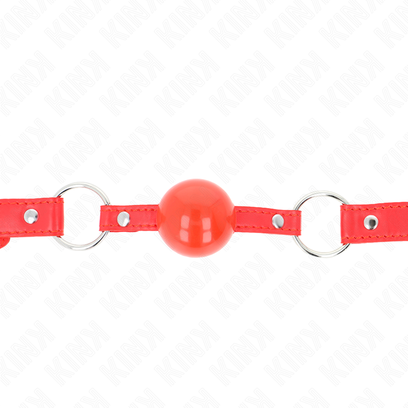 KINK – TPE Ball 4 cm Knebel mit rotem Schloss 60 x 2 cm