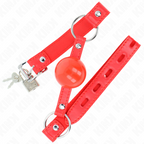 KINK – TPE Ball 4 cm Knebel mit rotem Schloss 60 x 2 cm