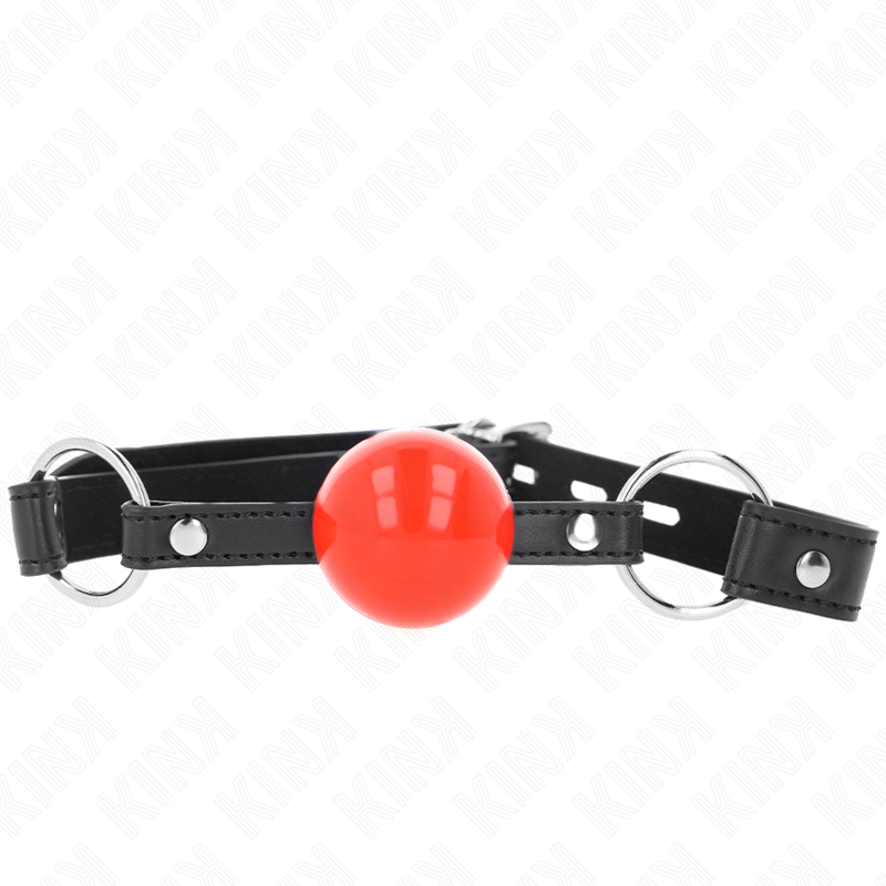 KINK – Ball 4 cm Knebel mit Schloss roter Ball schwarzer Gurt 60 x 2 cm