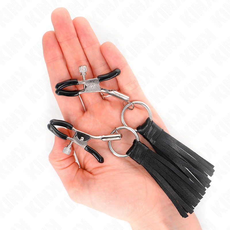 KINK – Kunstleder-Quasten-Nippelklammern 6 cm