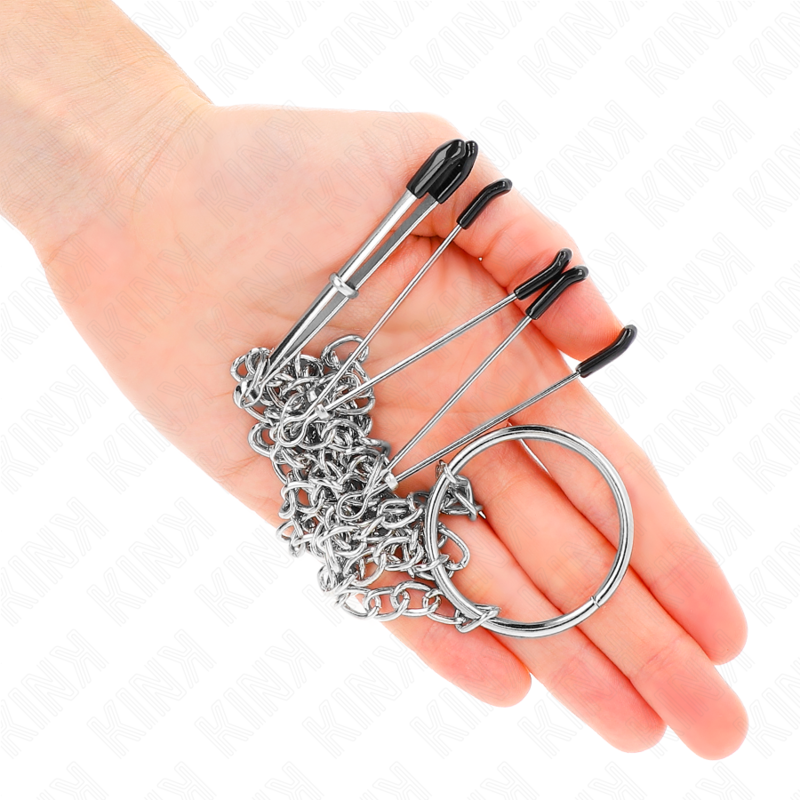 KINK – Dreifach Nippel- und Klitorisklammern mit Kette Modell 1
