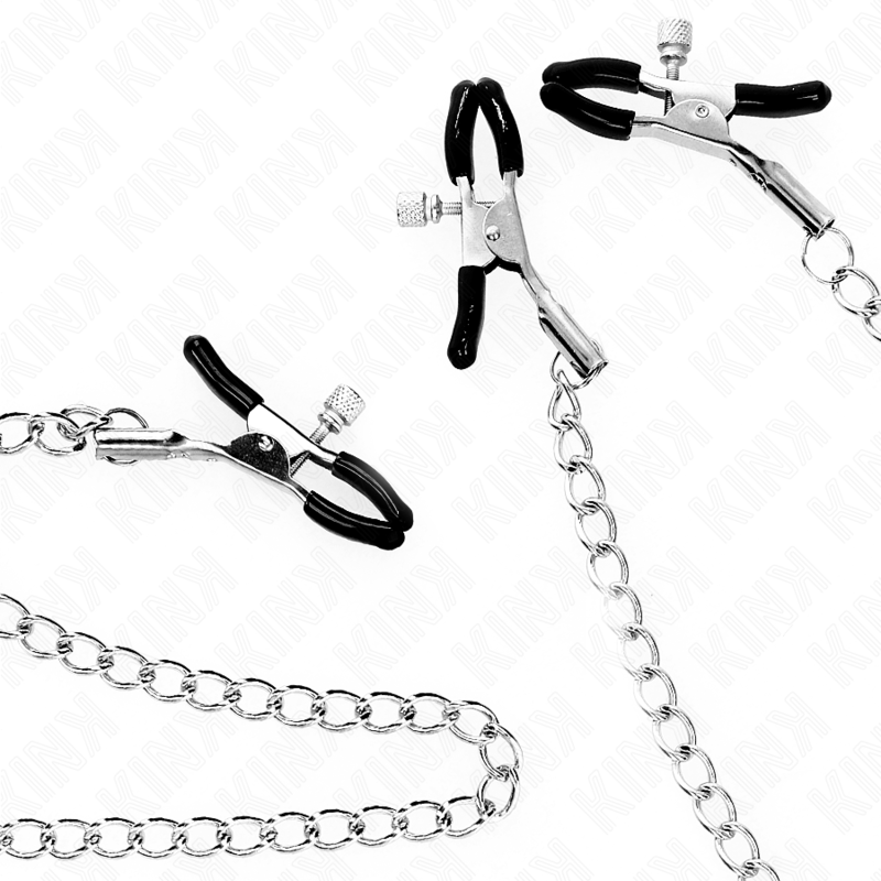KINK – Dreifach Nippel- und Klitorisklammern mit Kette Modell 0