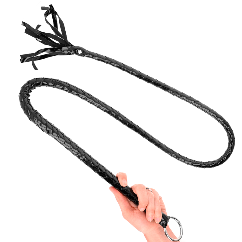 KINK – Lange glänzende PVC-Peitsche 138 cm