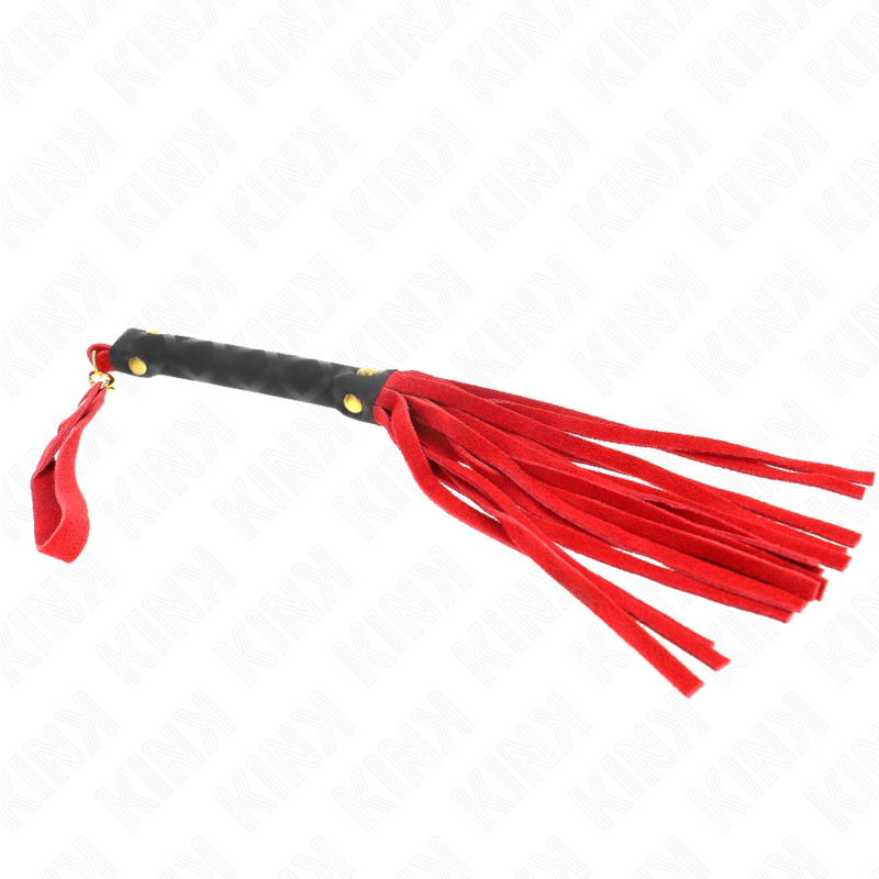 KINK – Rote Wildleder-Mini-Peitsche 30 cm