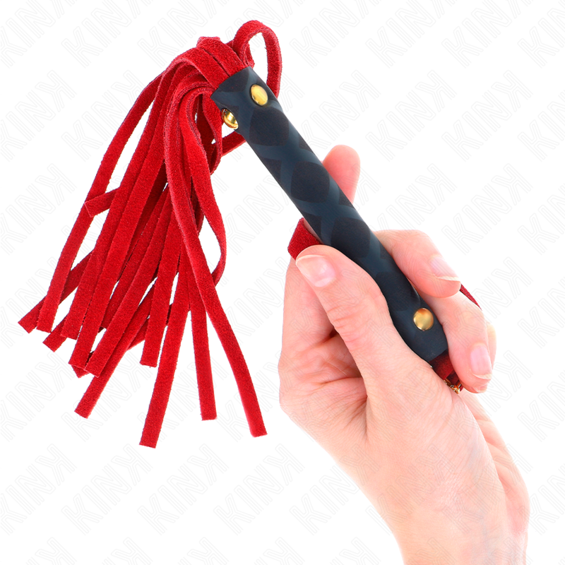 KINK – Rote Wildleder-Mini-Peitsche 30 cm