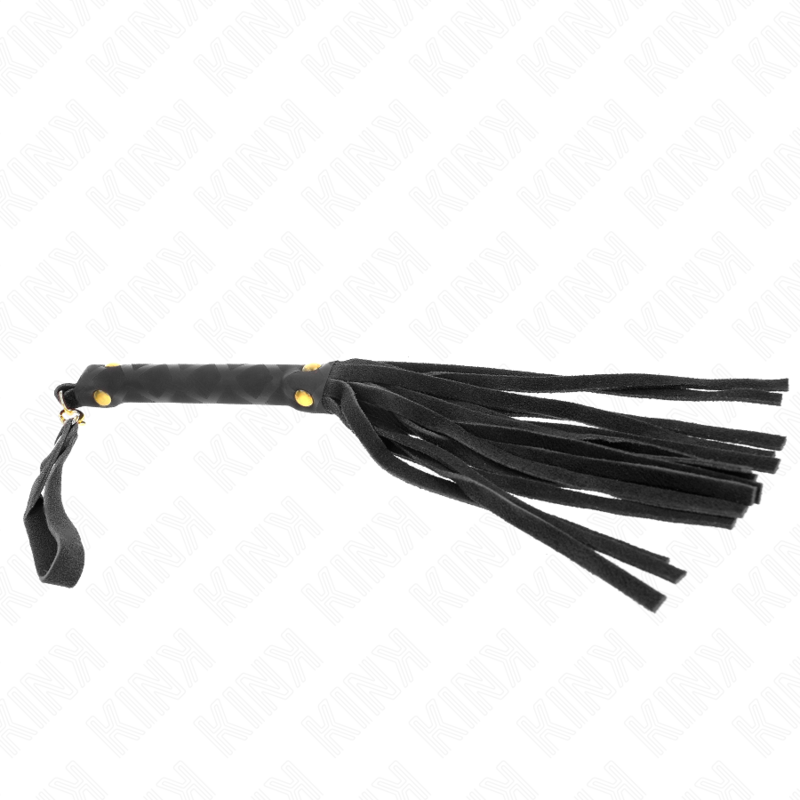 KINK – Schwarze Wildleder-Mini-Peitsche 30 cm
