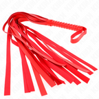 KINK – Rote Peitsche mit kurzem Griff und langem Schwanz 70 cm