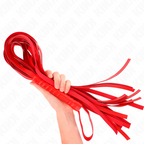 KINK – Rote Peitsche mit kurzem Griff und langem Schwanz 70 cm