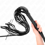 KINK – Schwarze Peitsche mit kurzem Griff und langem Schwanz 70 cm