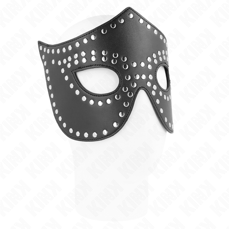 KINK – Kunstleder Maske mit Nieten Modell 2 30 x 12 cm