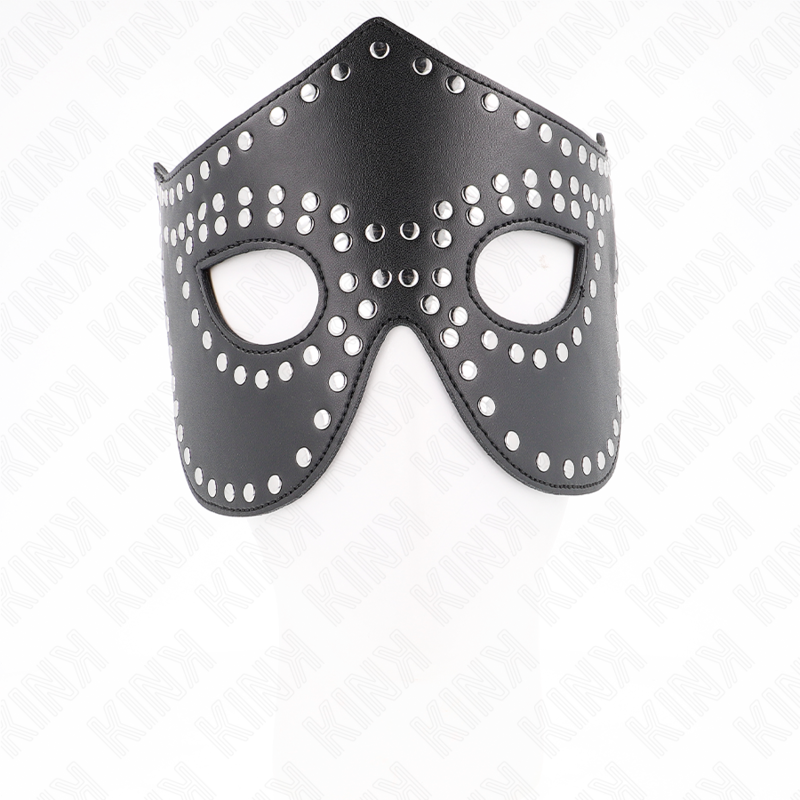 KINK – Kunstleder Maske mit Nieten Modell 2 30 x 12 cm