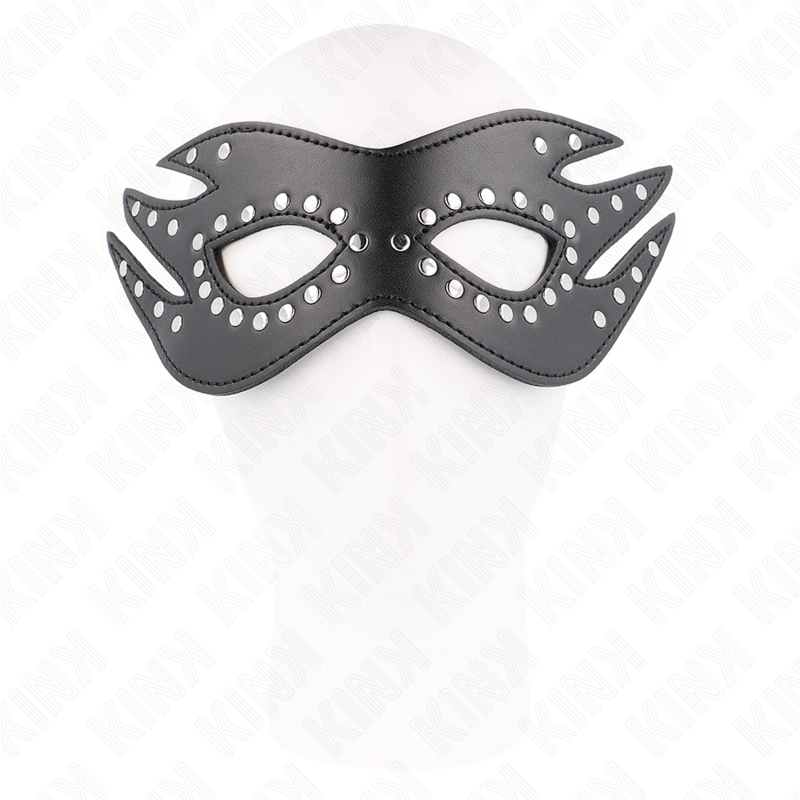 KINK – Kunstleder Maske mit Nieten Modell 3 26 x 9,5 cm