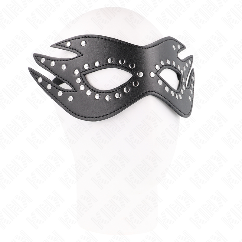 KINK – Kunstleder Maske mit Nieten Modell 3 26 x 9,5 cm