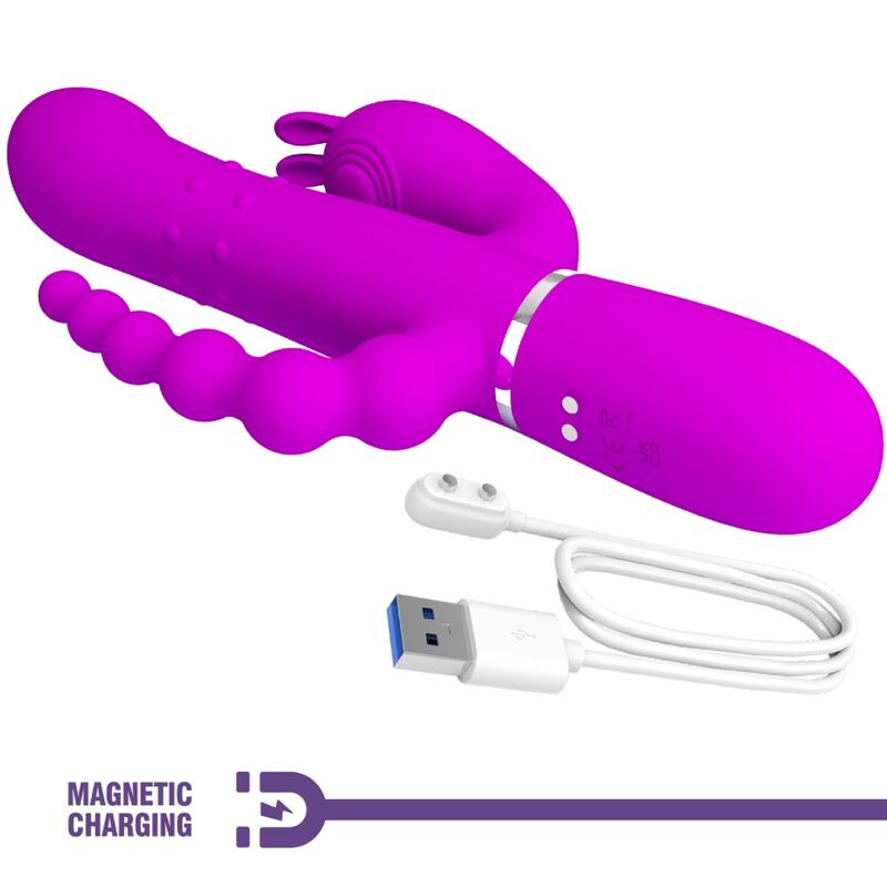 PRETTY LOVE - Cammy Triple Vibrator Multifunktion 4-in-1 Rosa