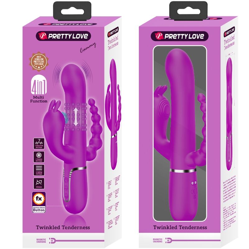 PRETTY LOVE - Cammy Triple Vibrator Multifunktion 4-in-1 Rosa