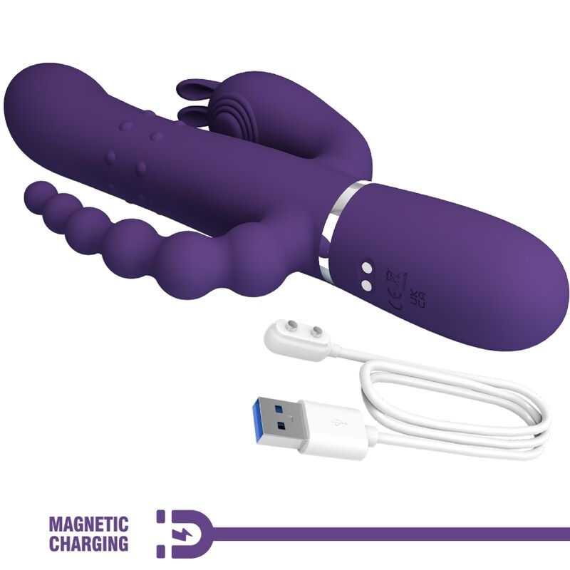 PRETTY LOVE - Cammy Triple Vibrator Multifunktion 4-in-1 Lila
