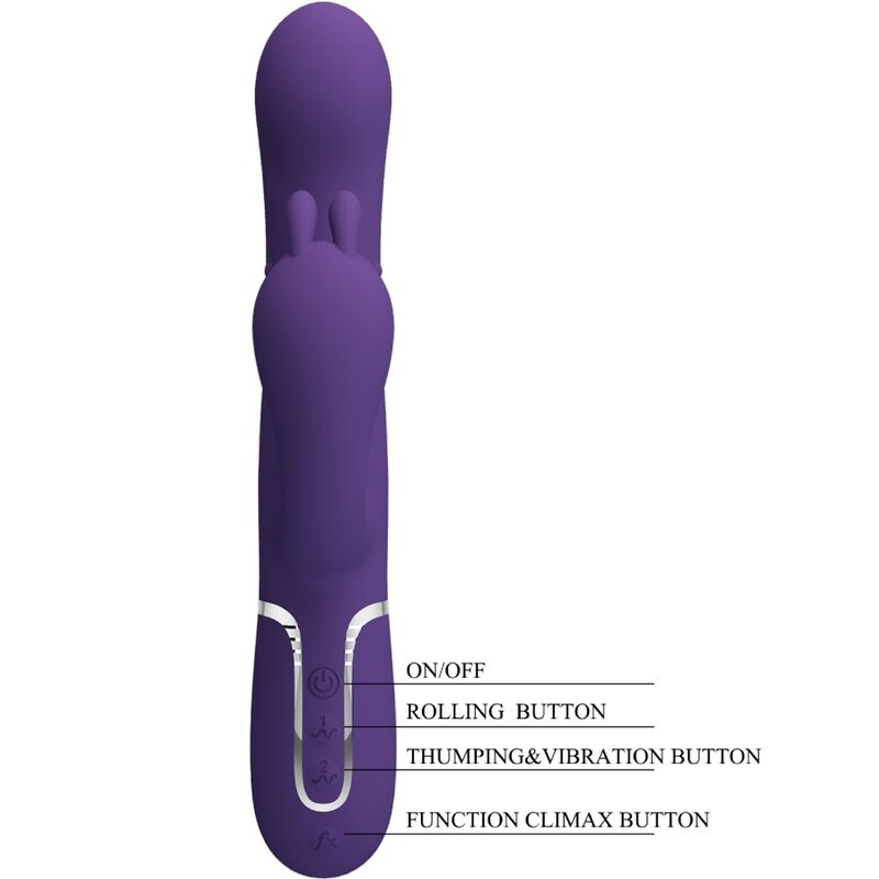 PRETTY LOVE - Cammy Triple Vibrator Multifunktion 4-in-1 Lila