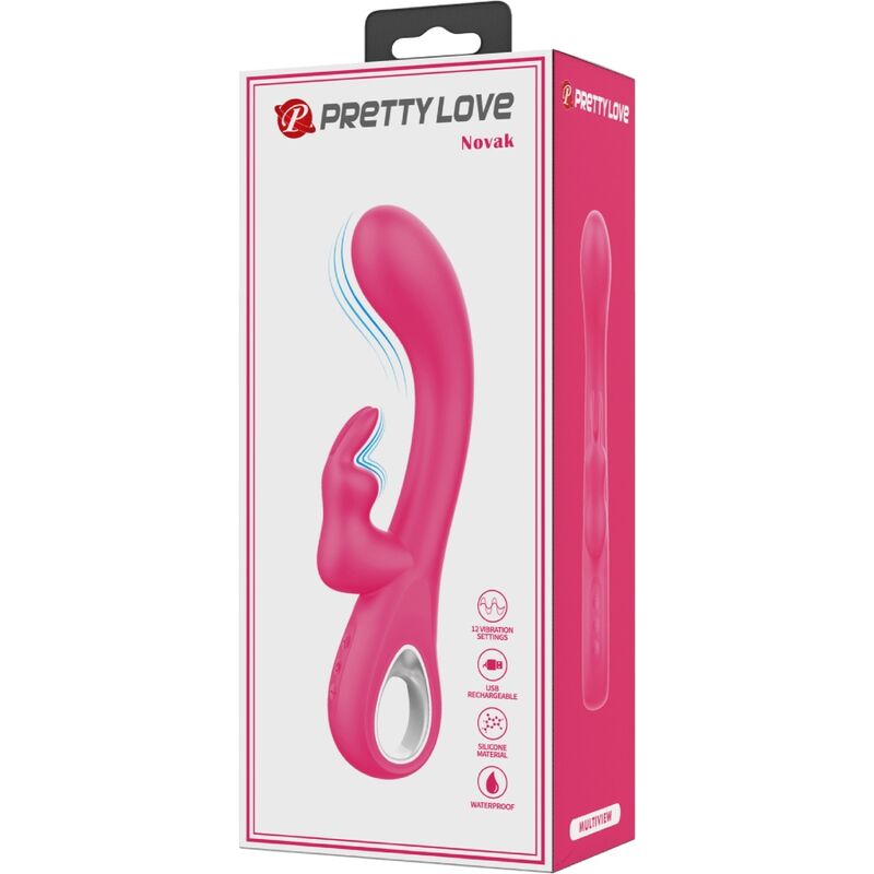 PRETTY LOVE - Novak Rabbit Vibrator, 12 Vibrationsmodi, Rosa