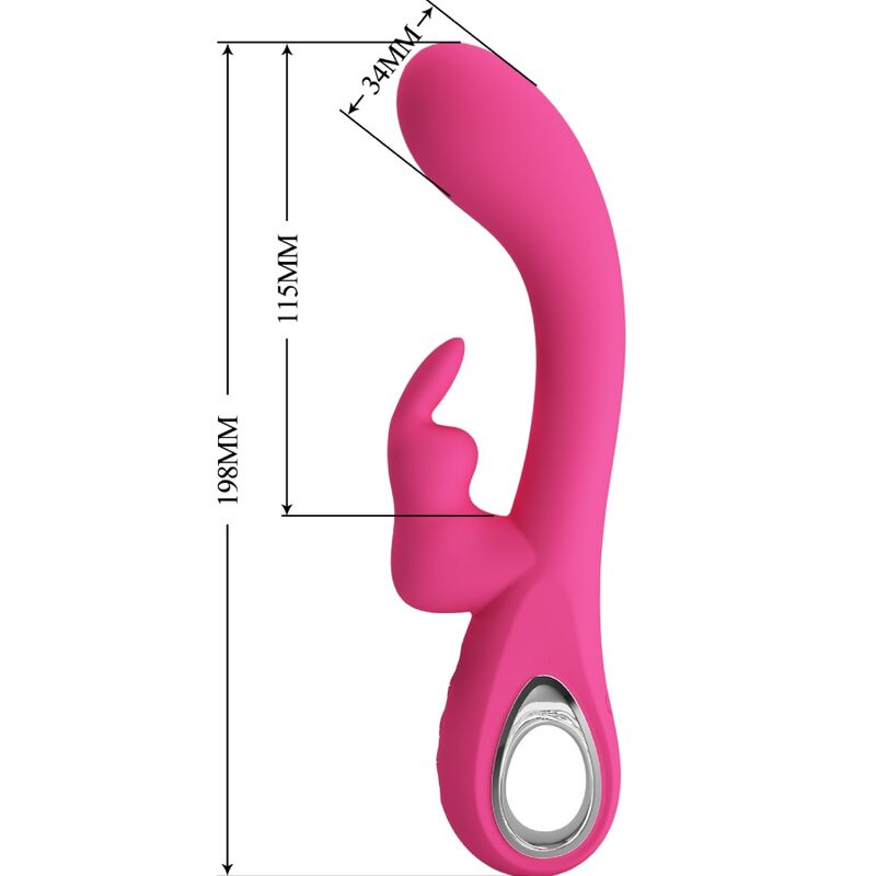 PRETTY LOVE - Novak Rabbit Vibrator, 12 Vibrationsmodi, Rosa