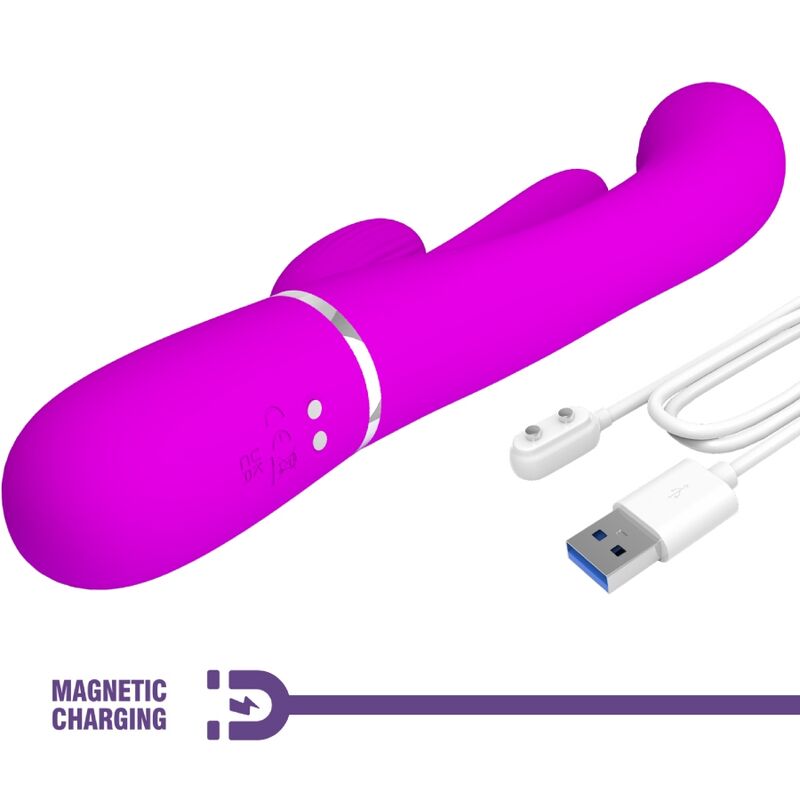 PRETTY LOVE – Shania Triple Rabbit Multifunktionsvibrator, Rosa