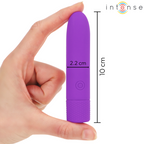 INTENSE - SYMONE USB WIEDERAUFLADBARER VIBRIERENDER BULLET 8 VIBRATIONEN LILA 10 X 2,2 CM