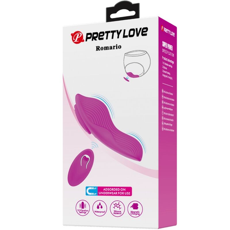 PRETTY LOVE - Romario auflegbarer Klitorisstimulator mit Fernbedienung Rosa