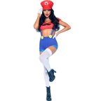 LEG AVENUE Sexy Kostüm Mario Bros Rot/Blau S