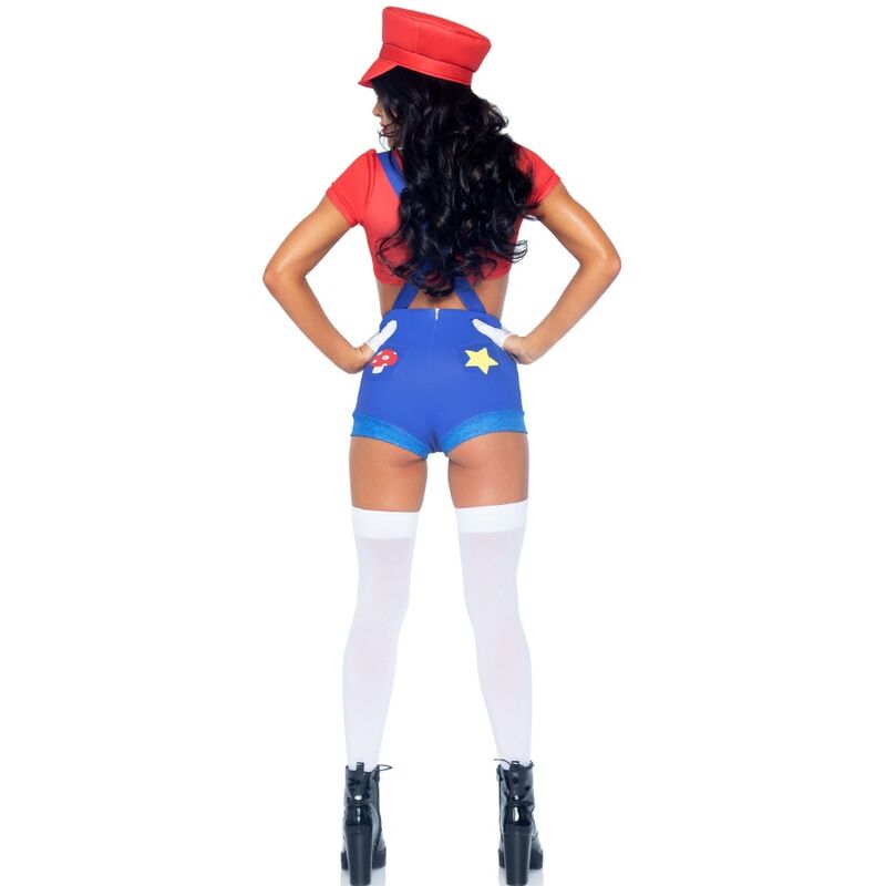 LEG AVENUE Sexy Kostüm Mario Bros Rot/Blau M