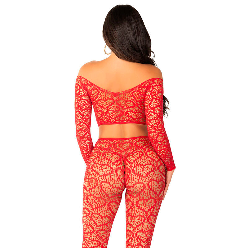 LEG AVENUE – Crop Top + Strümpfe One Size (Einheitsgröße)