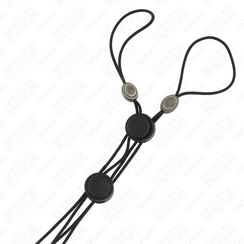 KINK – schwarze Nippelklemmen mit schwarzem Gummiband