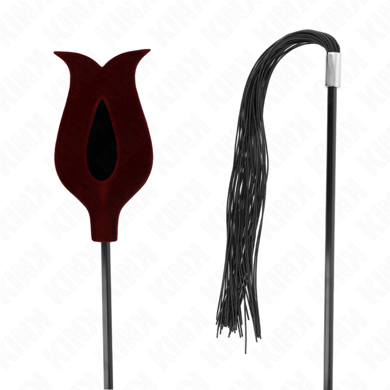 KINK – Rosenform-Quastenpeitsche aus Silikon 45 cm