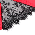 SUBBLIME – Spitzen-Unterhemd mit transparentem Rücken und String Rot/Schwarz L/XL