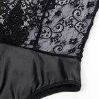 SUBBLIME – 954383 Sexy Body mit Strumpfhalter in Schwarz (S/M)