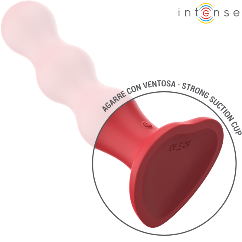 INTENSE - CODY VIBRATOR MIT SAUGNÄPFEN ROTE FERNBEDIENUNG