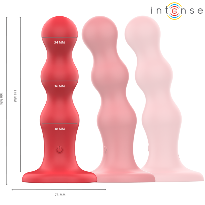 INTENSE – Cody Vibrator mit Saugnapf Rot, Fernbedienung