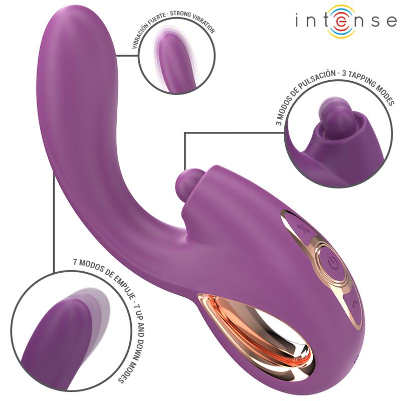 INTENSE – Lali Multifunktions-G-Spot-Vibrator mit Tapping-, Stoß- und Vibrationsfunktion Lila