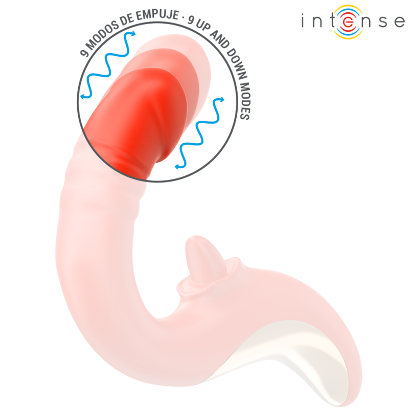 INTENSE – Paulina U-förmiger Vibrator mit Klitorisstimulator, Rot