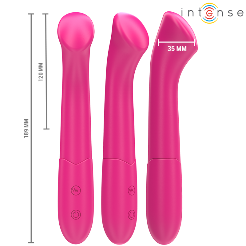 INTENSE – Paty flexibler Vibrator mit 10 Vibrationsmodi, Modell 2, 19 cm, Rosa
