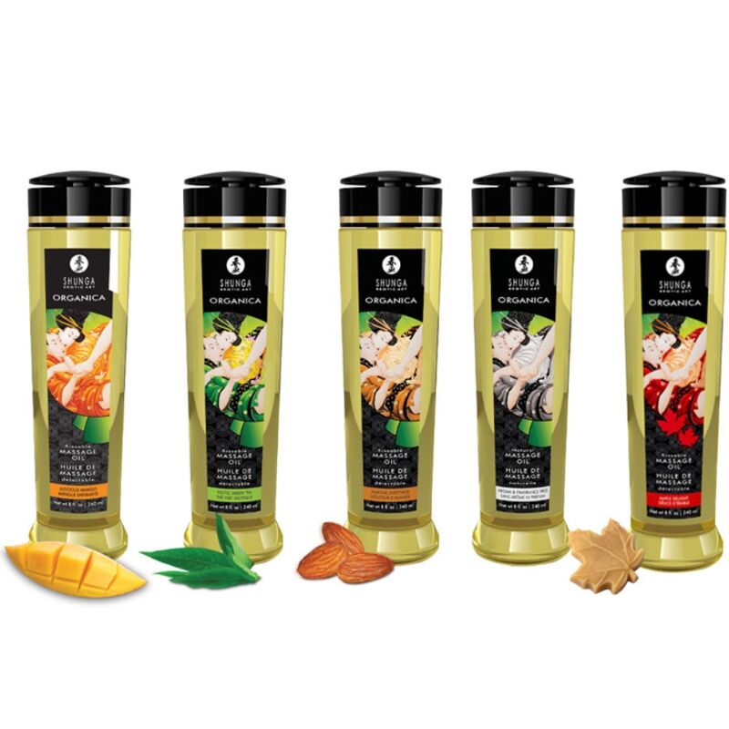 SHUNGA – Bio-Massageöl mit Mangoduft, 240 ml