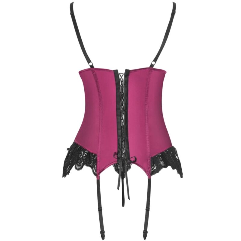 LIVCO CORSETTI FASHION – Agrafena CF 90436 Korsett + Tanga Burgunder S/M