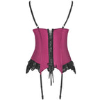LIVCO CORSETTI FASHION – Agrafena CF 90436 Korsett + Tanga Burgunder S/M